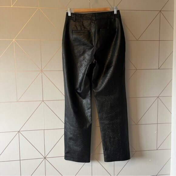 Aritzia Babaton Command Pants Black Snakeskin Embossed - Picture 3 of 10